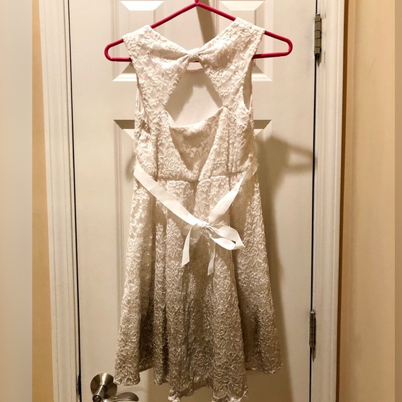 Girls size 12 cream and bronze ombré dress - Picture 4 of 6